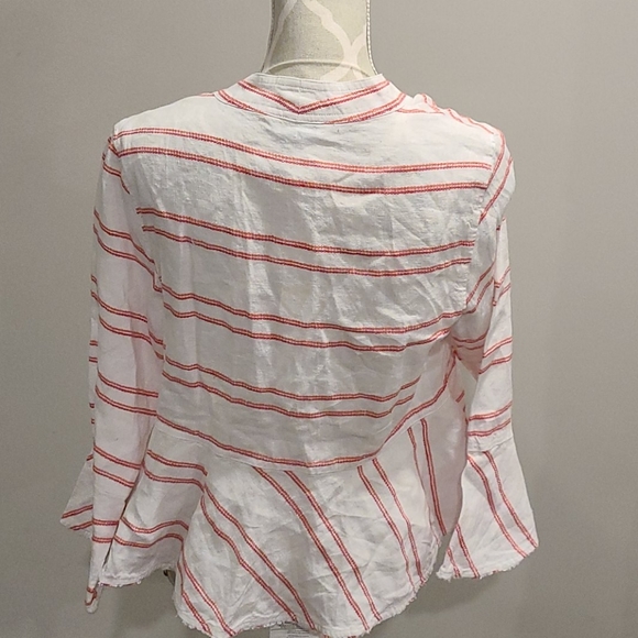 NWT Tommy Bahama Marcella Stripe Linen Jacket - Picture 3 of 6